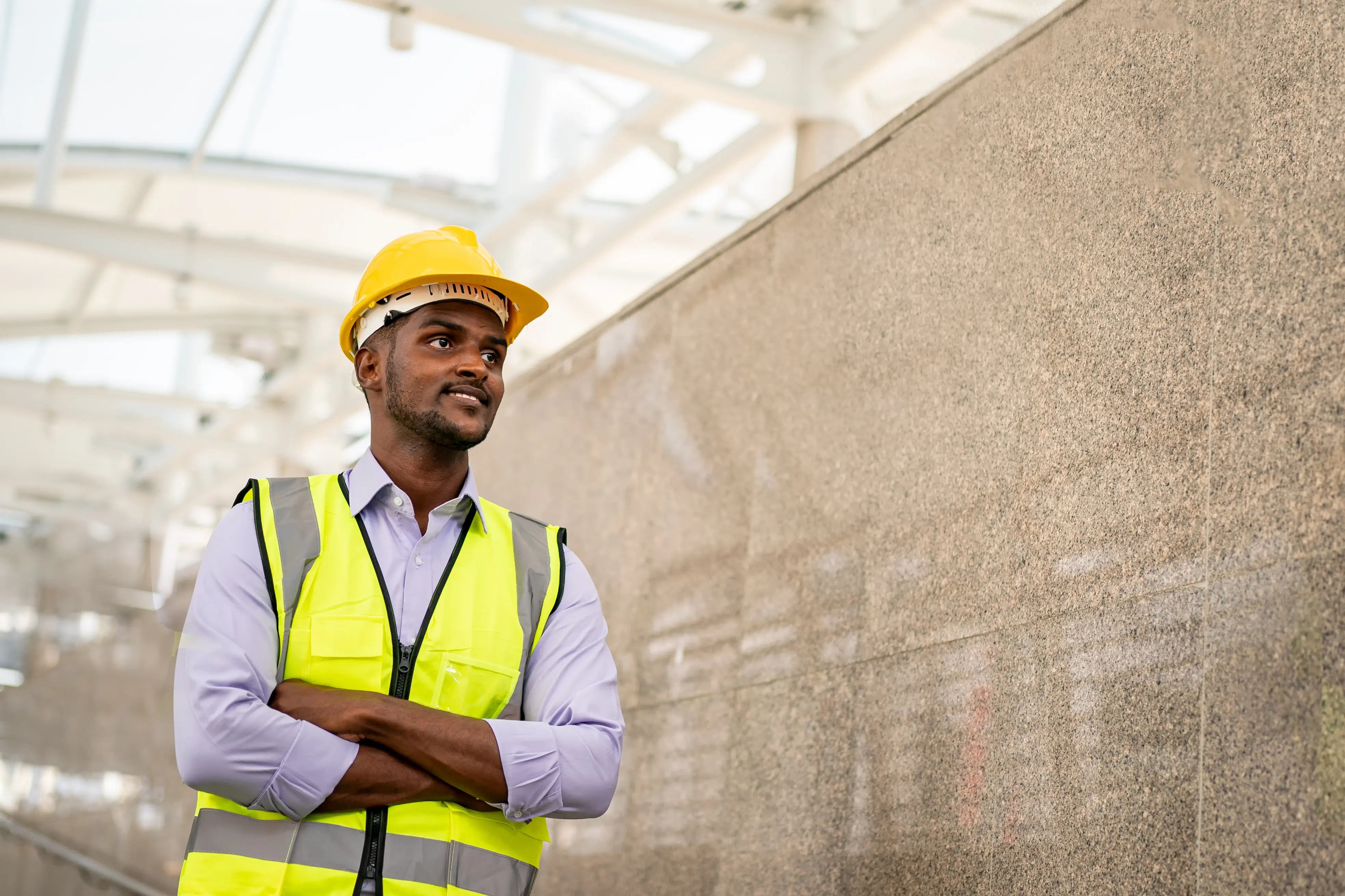 Construction professional in safety gear