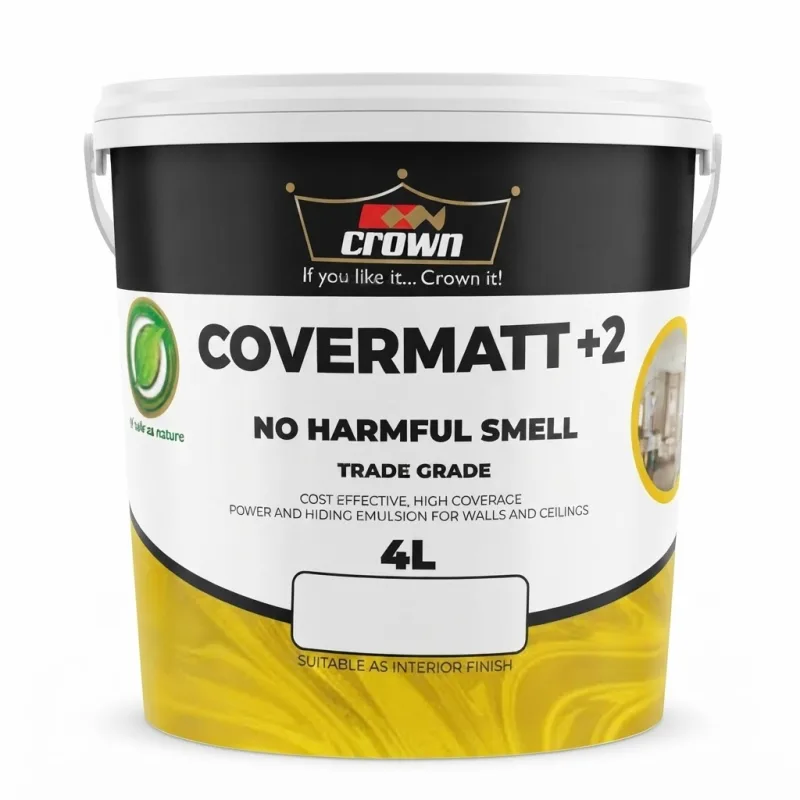 Crown Covermatt +2 Emulsion – Other Shades 4 Ltrs