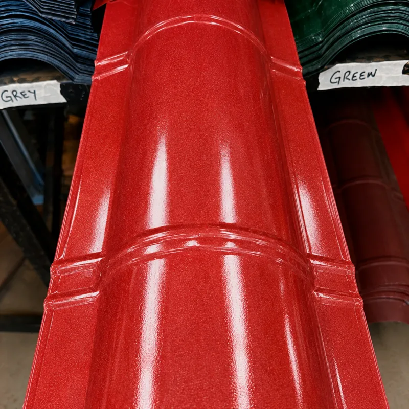 Ruiru Mabati Box Ridge Caps G30.Glossy Finished Brick Red