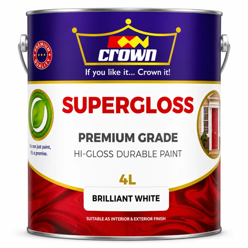 Crown Super Gloss Brilliant White 4 Ltrs
