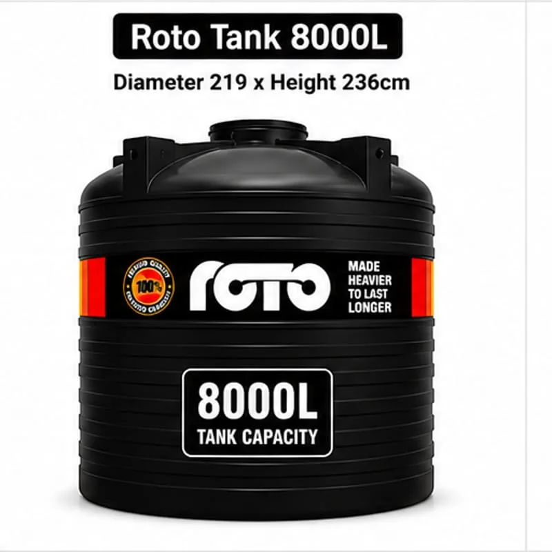Roto Tank 8000 ltr - (Diameter 219 x Height 236)cm