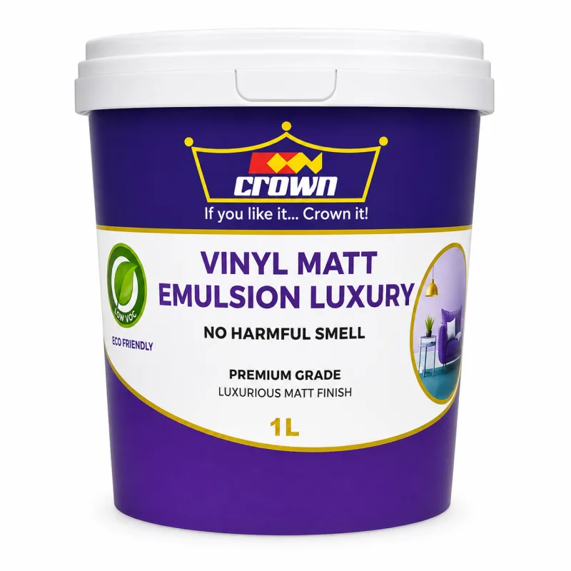 Crown Vinyl Luxury Matt Emulsion – Other Shades 1 Ltr